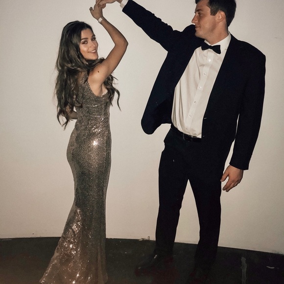 Here to wow gold sequin maxi dress from Lulus - Picture 5 of 6